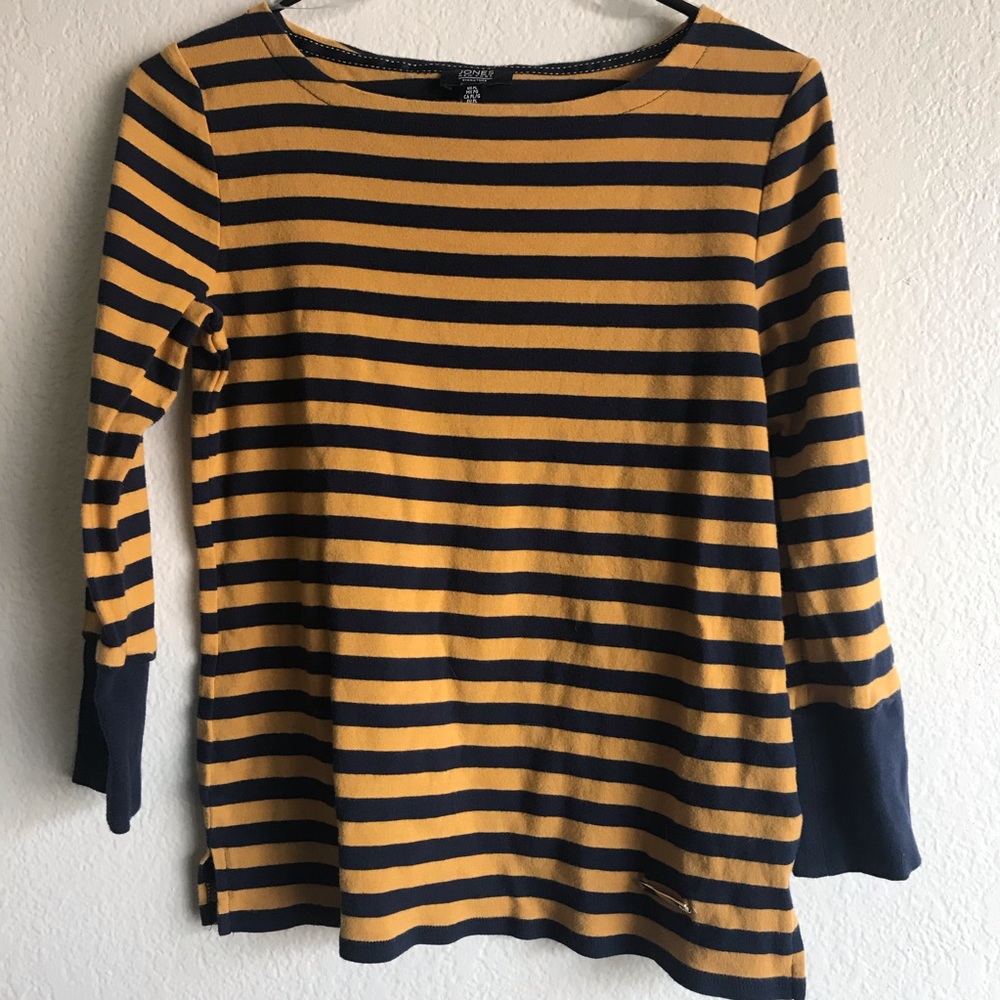 Striped 3/4 sleeve tee